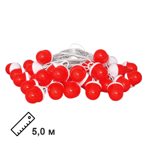 Сигнальная гирлянда из фонарей ФС-12 с шагом 5,0 м