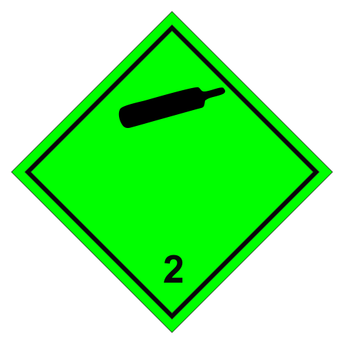 Знак опасности. Класс 2.1. Невоспламеняющиеся газы